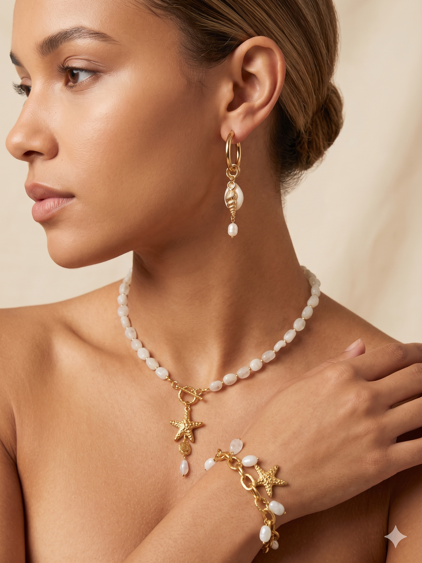 Coastal Charm Fashion Jewelry Set – Necklace, Bracelet & Earrings
