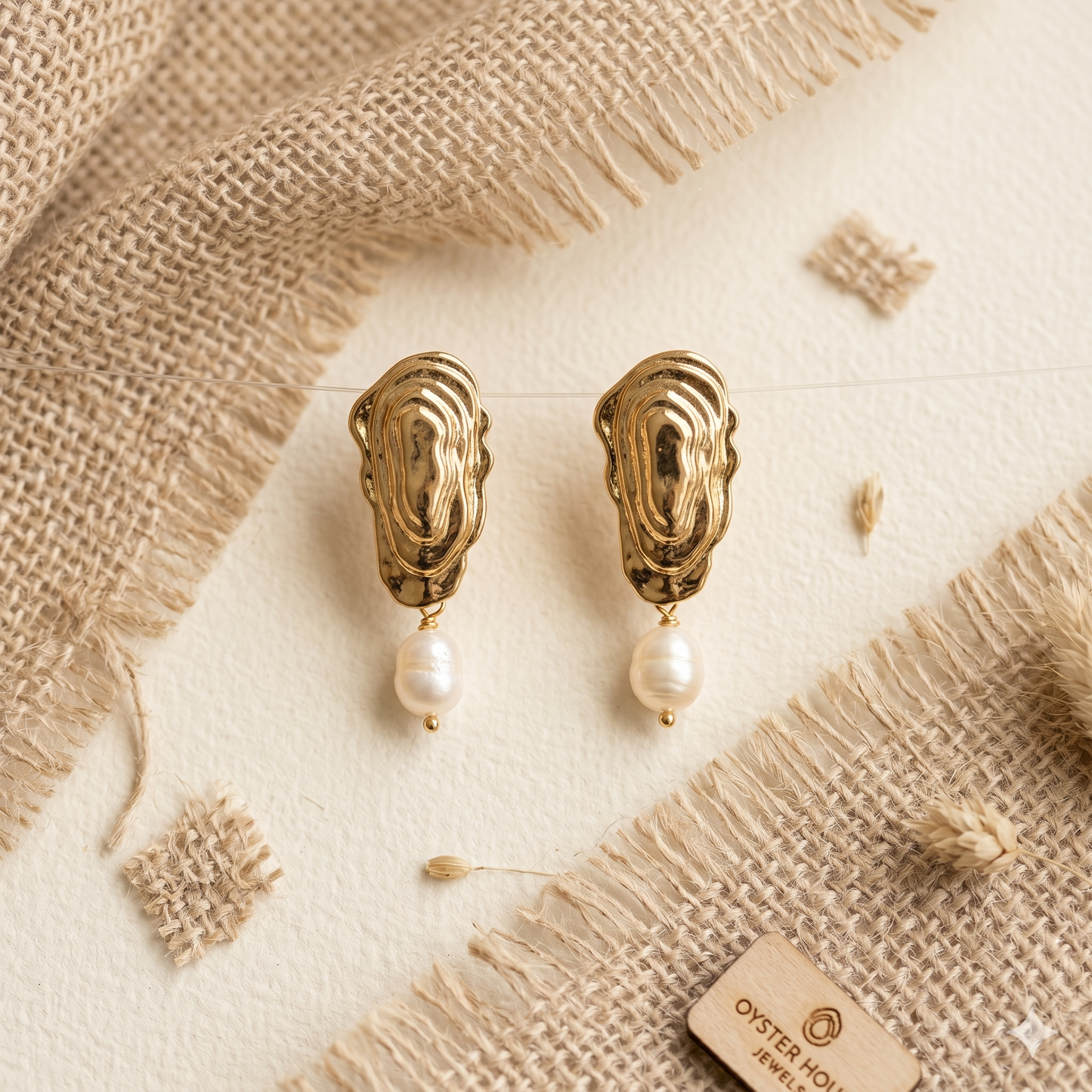 Fashion Sculpted Pearl Drop Earrings
