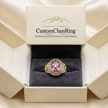 Custom Chicago School Silver Class Ring