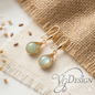 Fashion Green Stone Drop Earrings