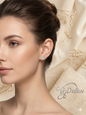 Clover Halo Moissanite Stud Earrings – Gold Tone