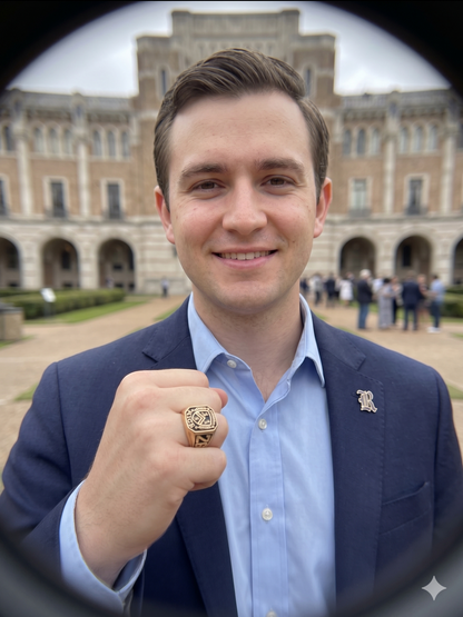 Custom University Heritage Silver Class Ring
