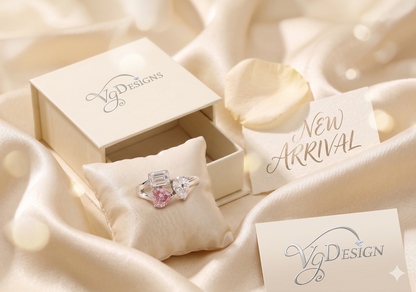 Pink Toi et Moi Moissanite Ring – Multi Shape Statement Ring