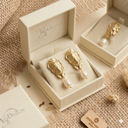 Fashion Sculpted Pearl Drop Earrings