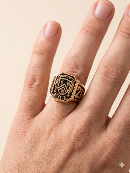 Custom University Heritage Silver Class Ring
