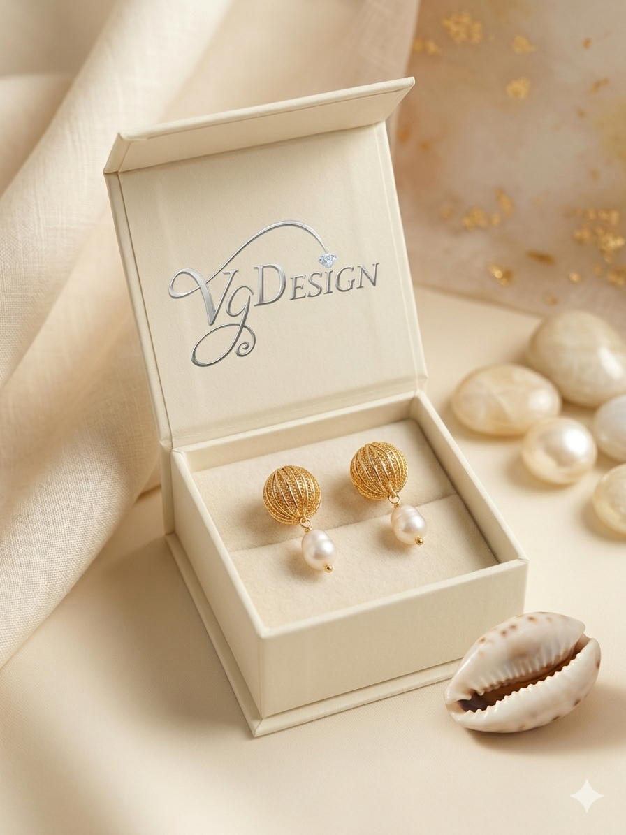 Fashion Textured Pearl Drop Earrings